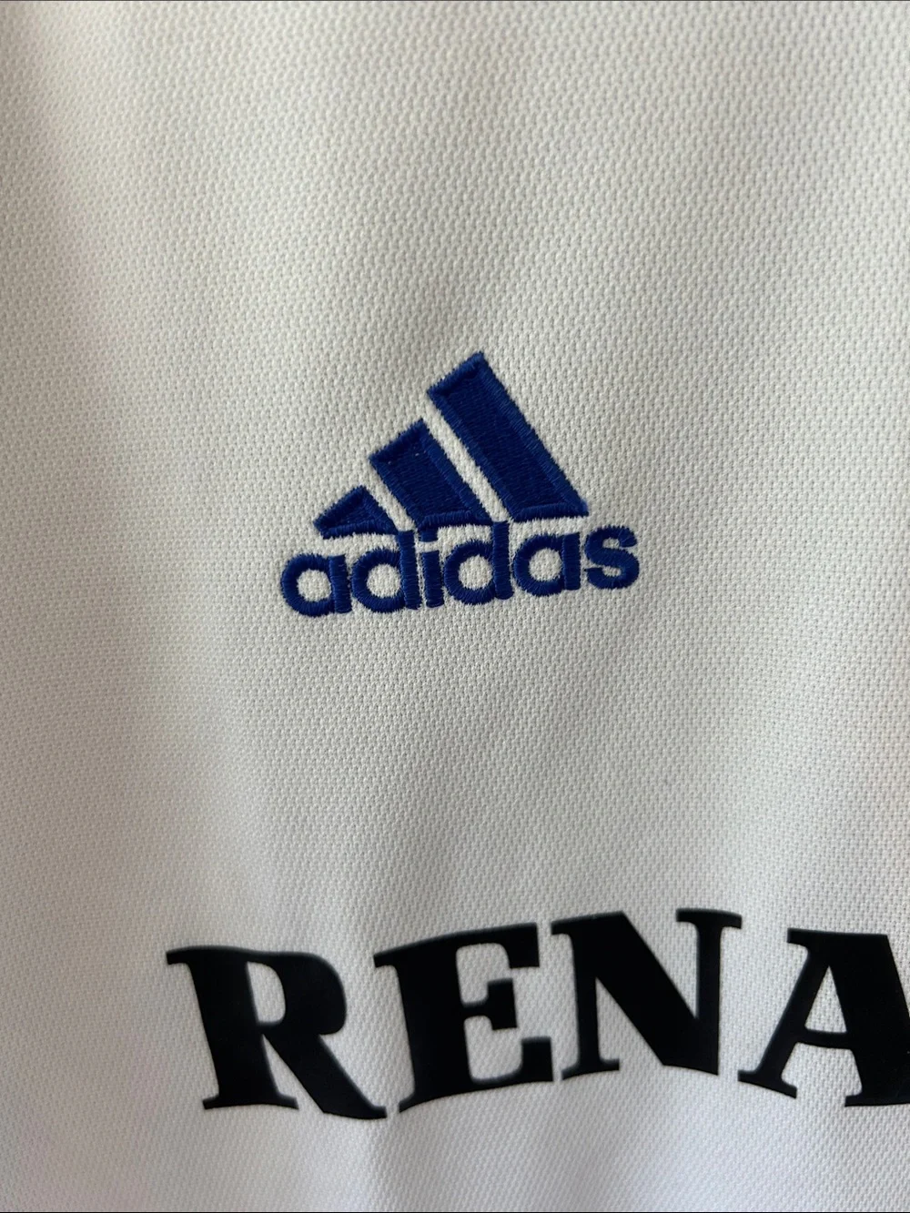 adidas White Soccer Jersey with Red and Blue Trim